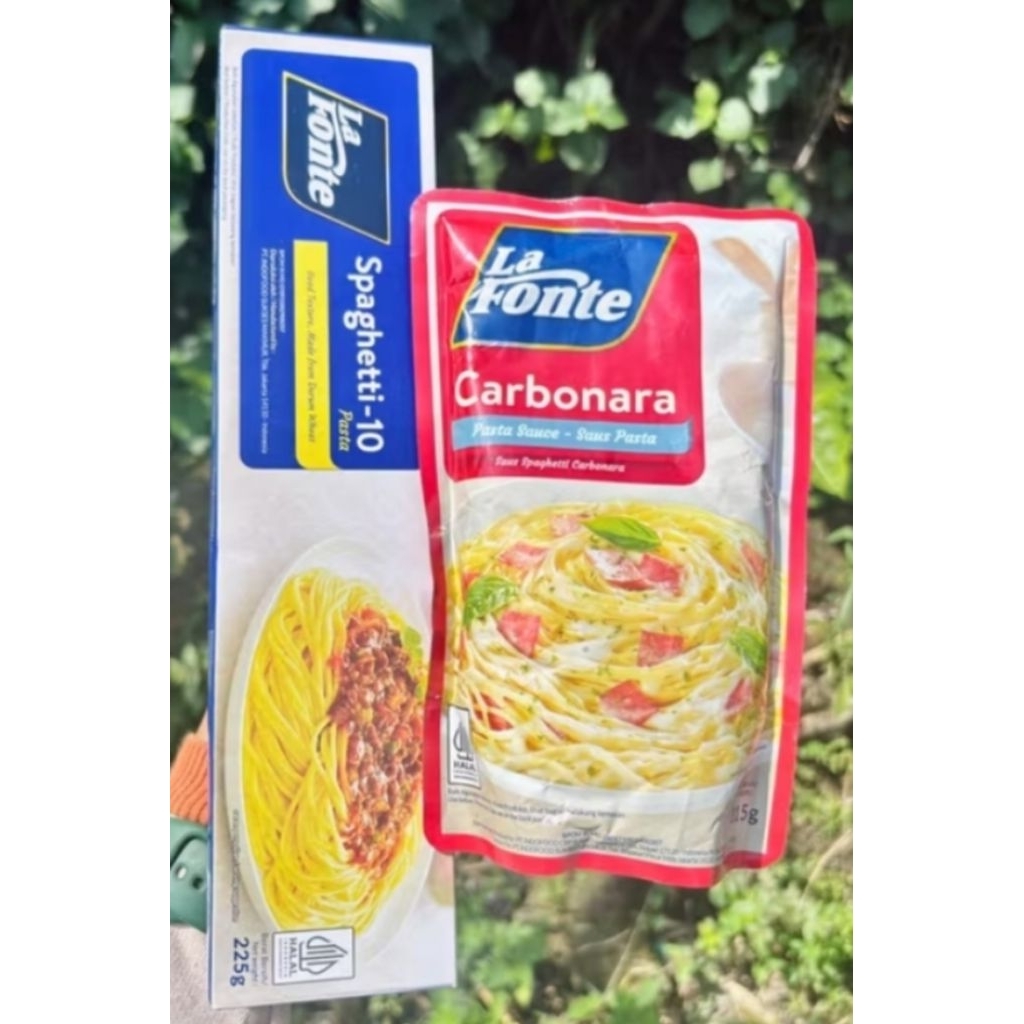 

Paket La Fonte Pasta Spaghetti 225gr dan Saus Carbonara/chiken bolognese