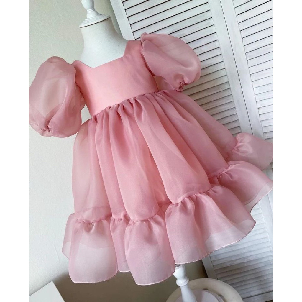 gaun pesta anak gaun organza anak fashion anak perempuan