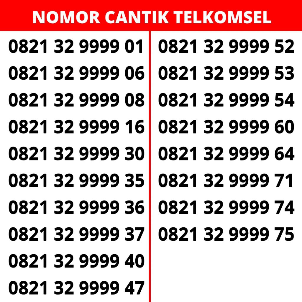 Nomor Cantik Kartu Perdana Telkomsel Kwartet 0000 || 1111 || 8888 || 9999
