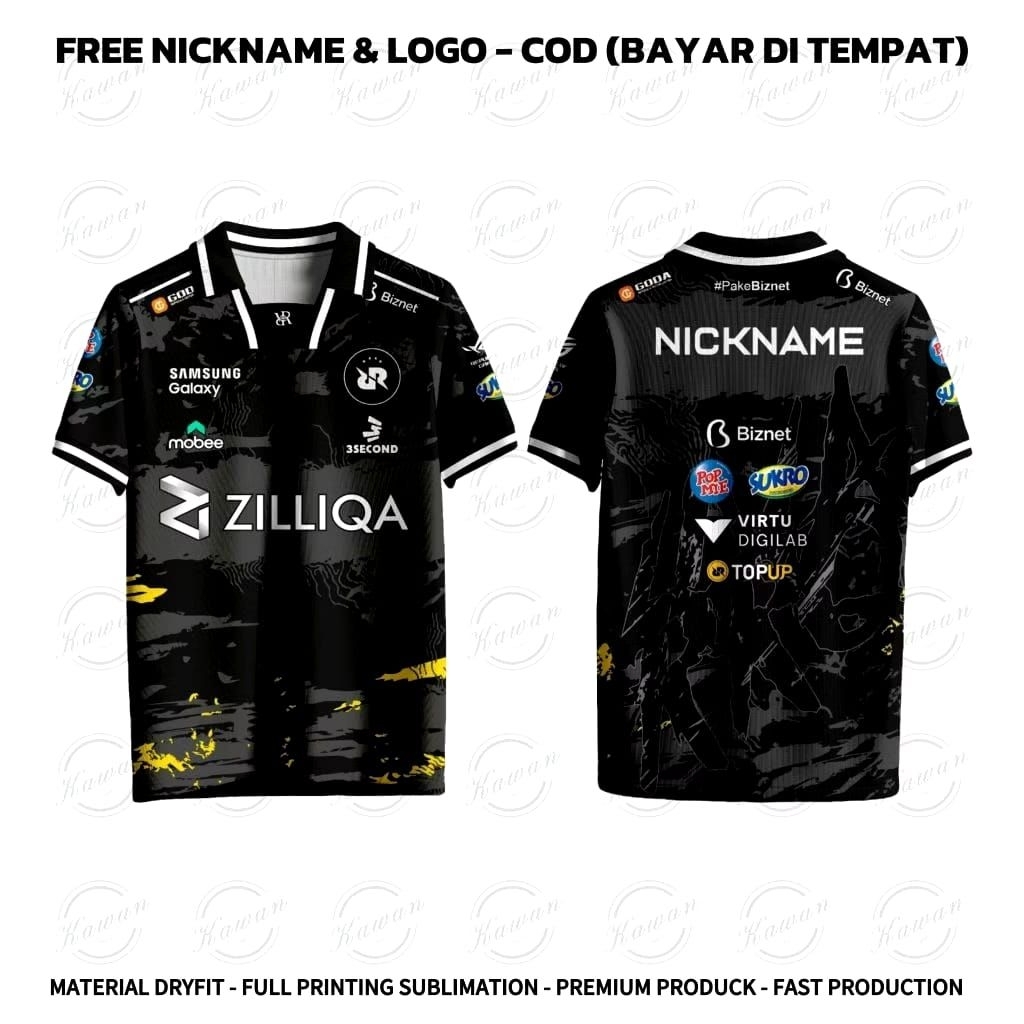 JERSEY RRQ MPL HOME SEASON 14 - FREE NICKNAME DAN NO PUNGGUNG - FULL PRINTING SUBLIMATION