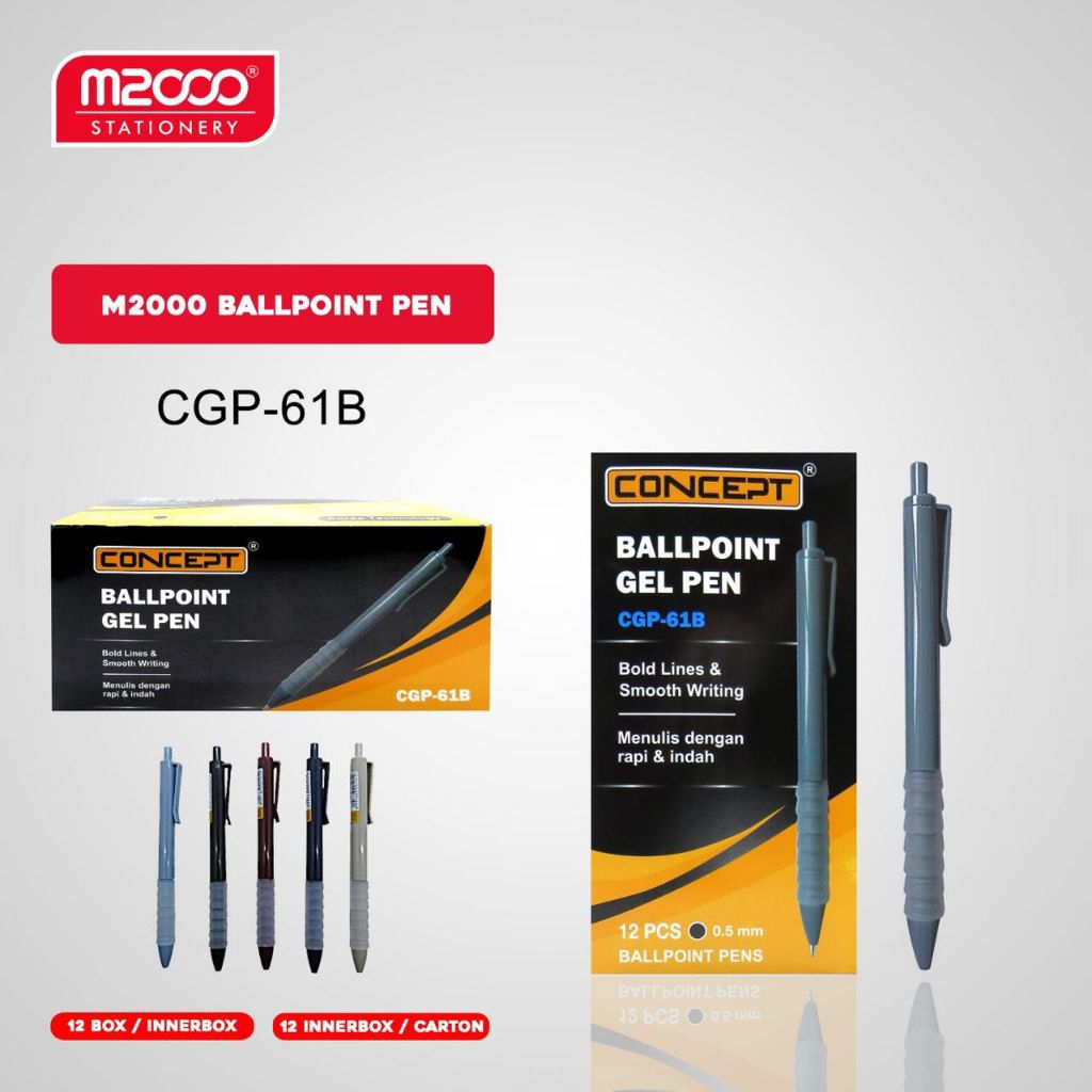 

Pulpen Gel M.2000 CGP-61B 0.5mm ( 1pak/12pcs )