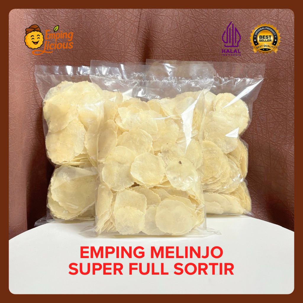 

EMPING MELINJO SUPER TIPIS 1KG - Emping Kualitas Super Tipis Renyah Kering Pasar Asli Kebumen - Snack Cemilan Keripik