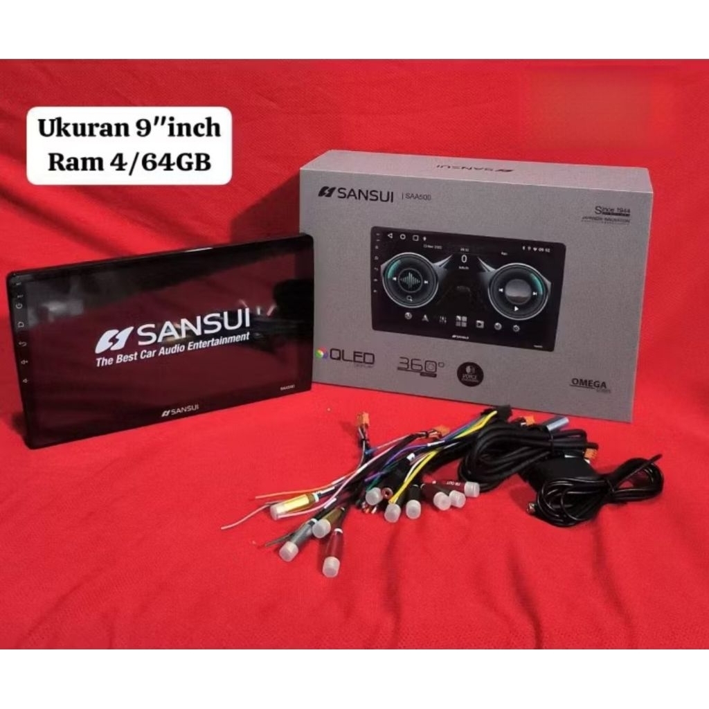 Android 9 Inch SANSUI OMEGA Ram 4/64GB QLED Voice Command, Support 360