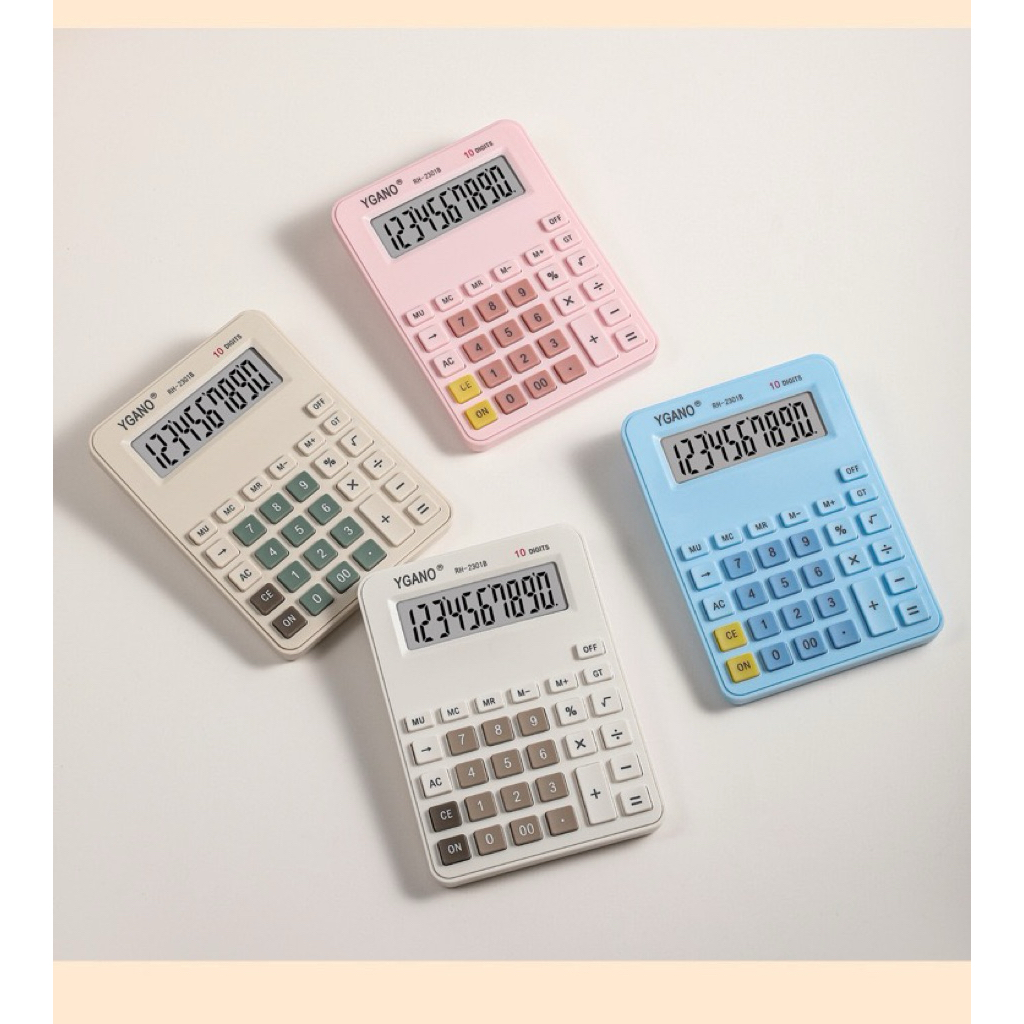 

Kalkulator 10 Digit Warna Pastel YGANO RH-2301B | Cute Calculator Baterai AAA