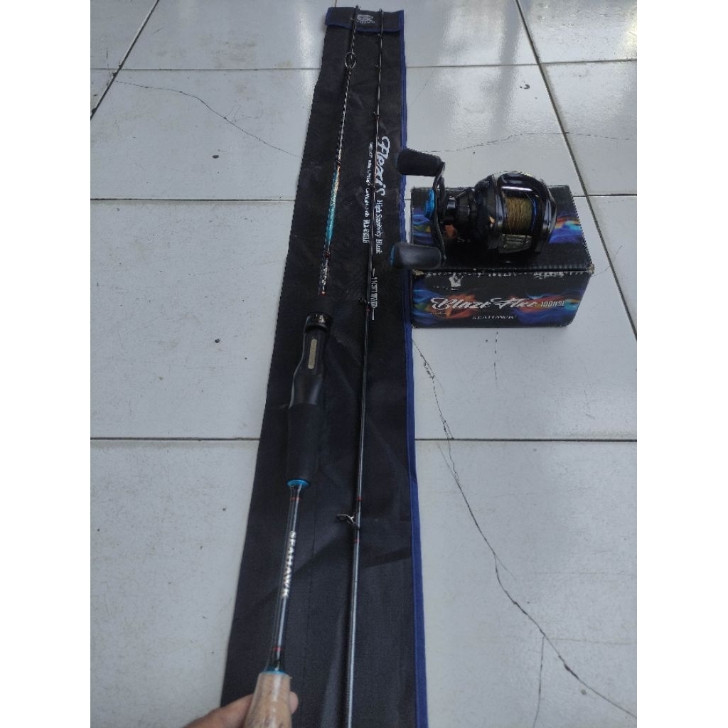 Joran Baitcasting Seahawk Flexis + Reel BC Seahawk Blaze Fire 100 HSL