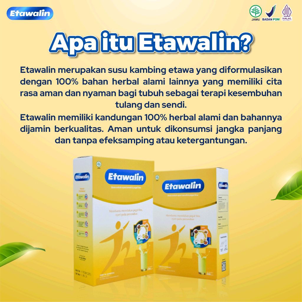 

(TERLARIS) Etawalin Susu Etawa Original Atasi Sendi dan Tulang Paket 1 Box
