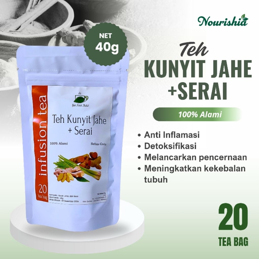 

Teh Herbal Kunyit jahe Serai 20 Kantong