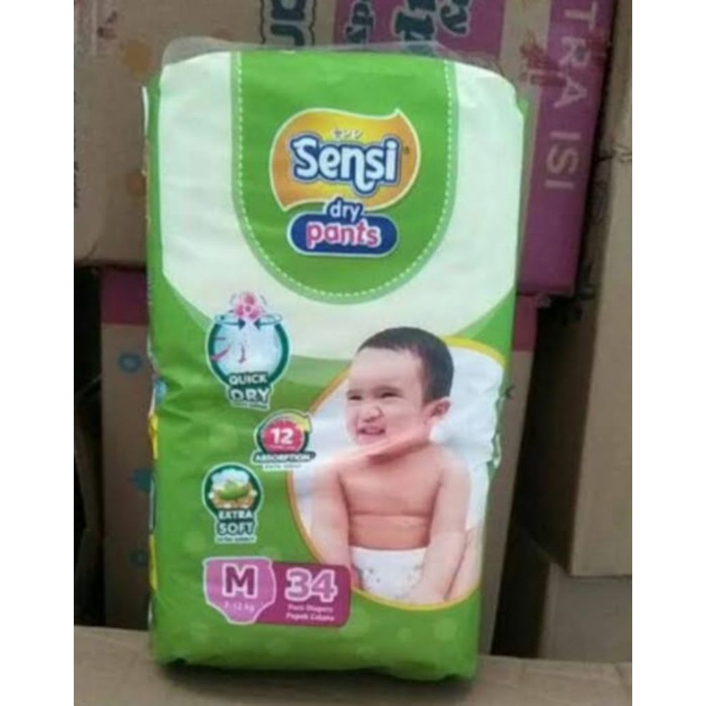 popok sensi pants M 34 /L 30 popok bayi celana