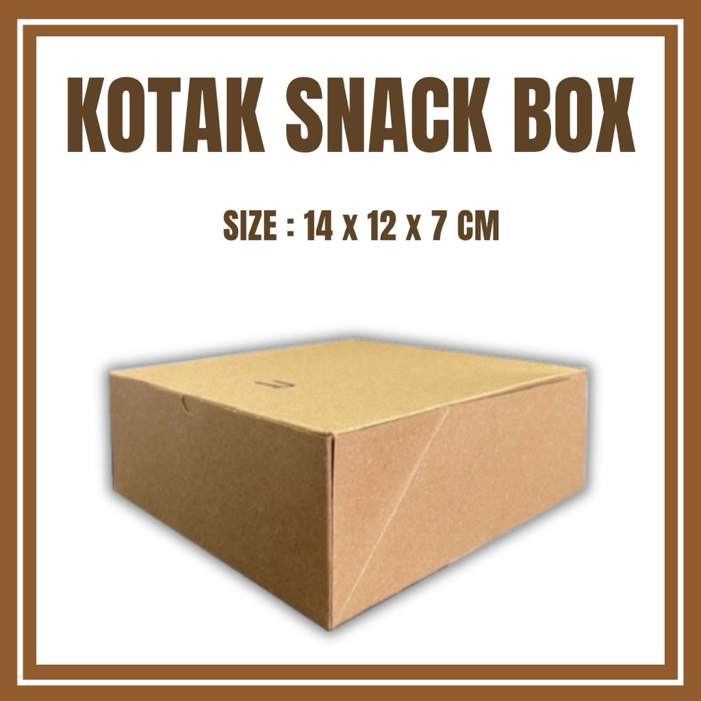 

Kemasan 14 x 12 x 7 cm Dus Snack Kotak Kemasan Polos TEBALL 325 Gsm TERMURAH non laminasi