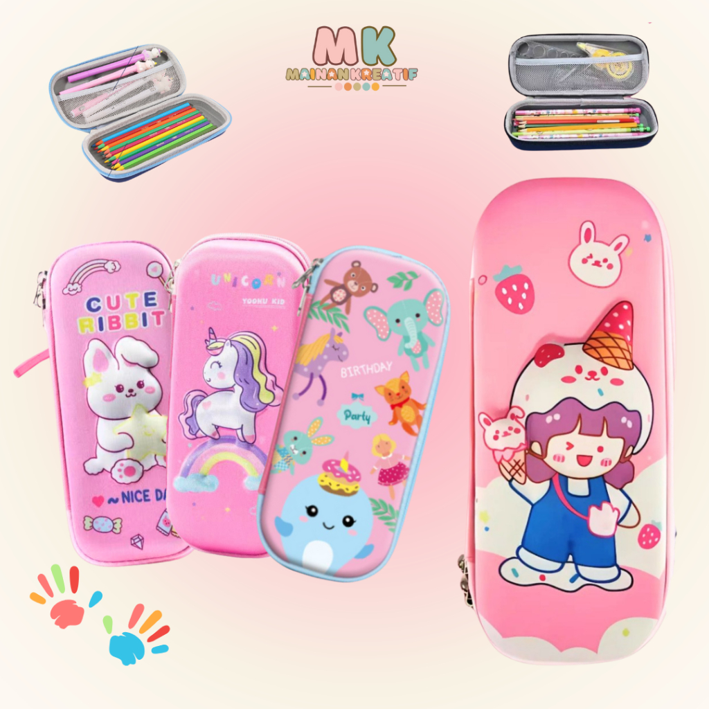 

MK909 Kotak Pensil 3D / Tempat Pensil Aesthetic 3D Tempat Pensil Anak Perempuan Waterproof / Kotak Pensil Anak Alat Tulis Sekolah
