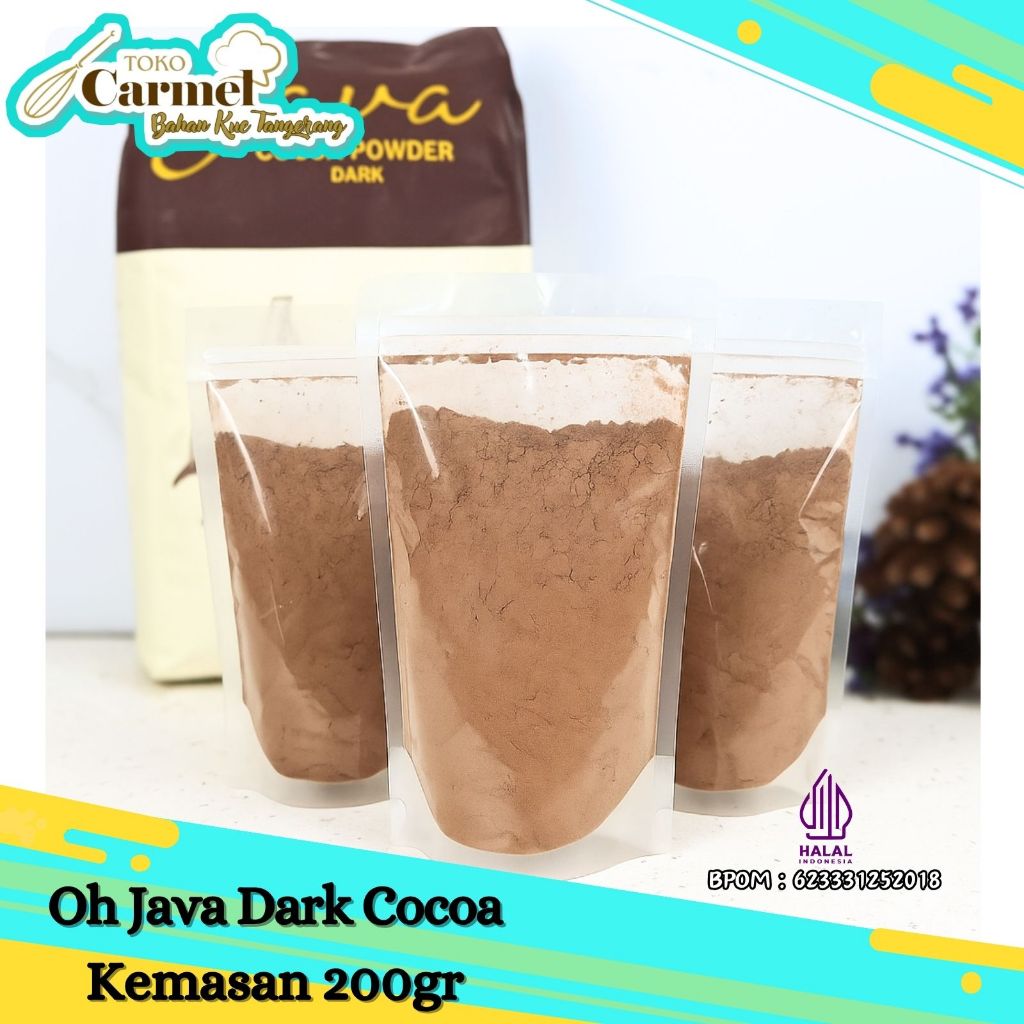 

OH JAVA Dark Coklat 200gr Coklat Bubuk Murni Pure Dark Cocoa Powder