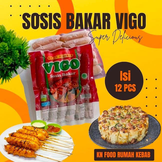 

Vigo Sosis Goreng Mini Isi 12pcs pj 9cm - Sosis Jumbo Sosis bakar goreng Vigo 500gram