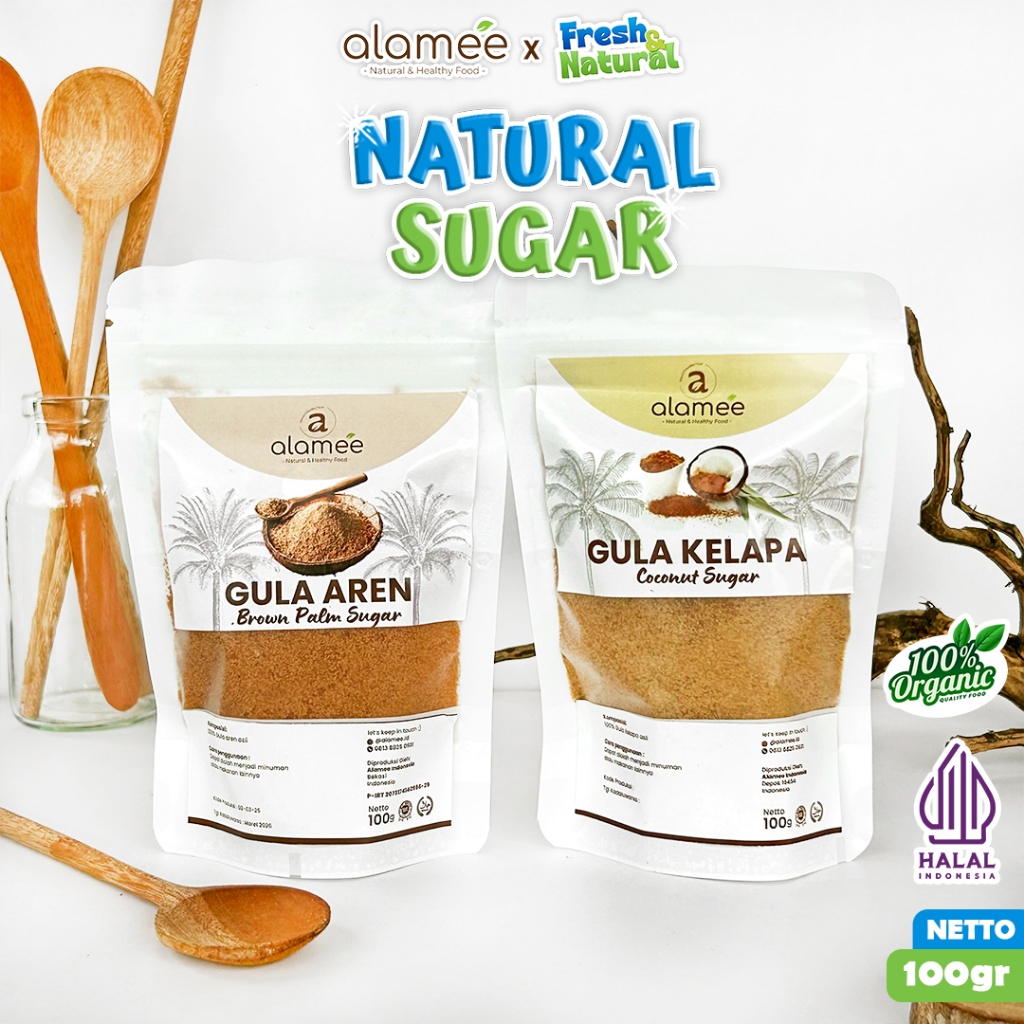 

Gula Semut Kelapa Aren Organik Asli Bubuk Coconut Sugar Premium Powder Natural Organik Organic 100gr fresh and natural