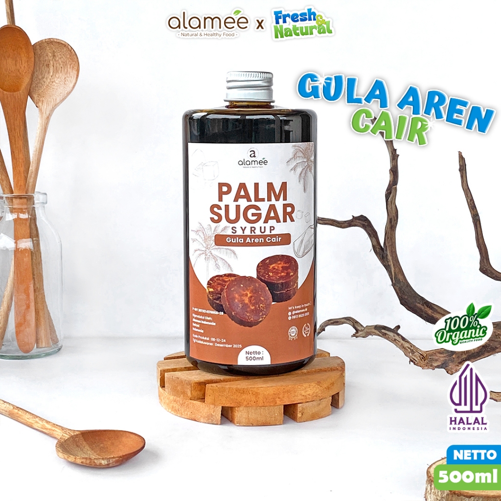

ALAMEE Gula Aren Cair Syrup Palm Sugar Cair Organic Organik Pure Murni Barista Brown Sirup Natural fresh and natural