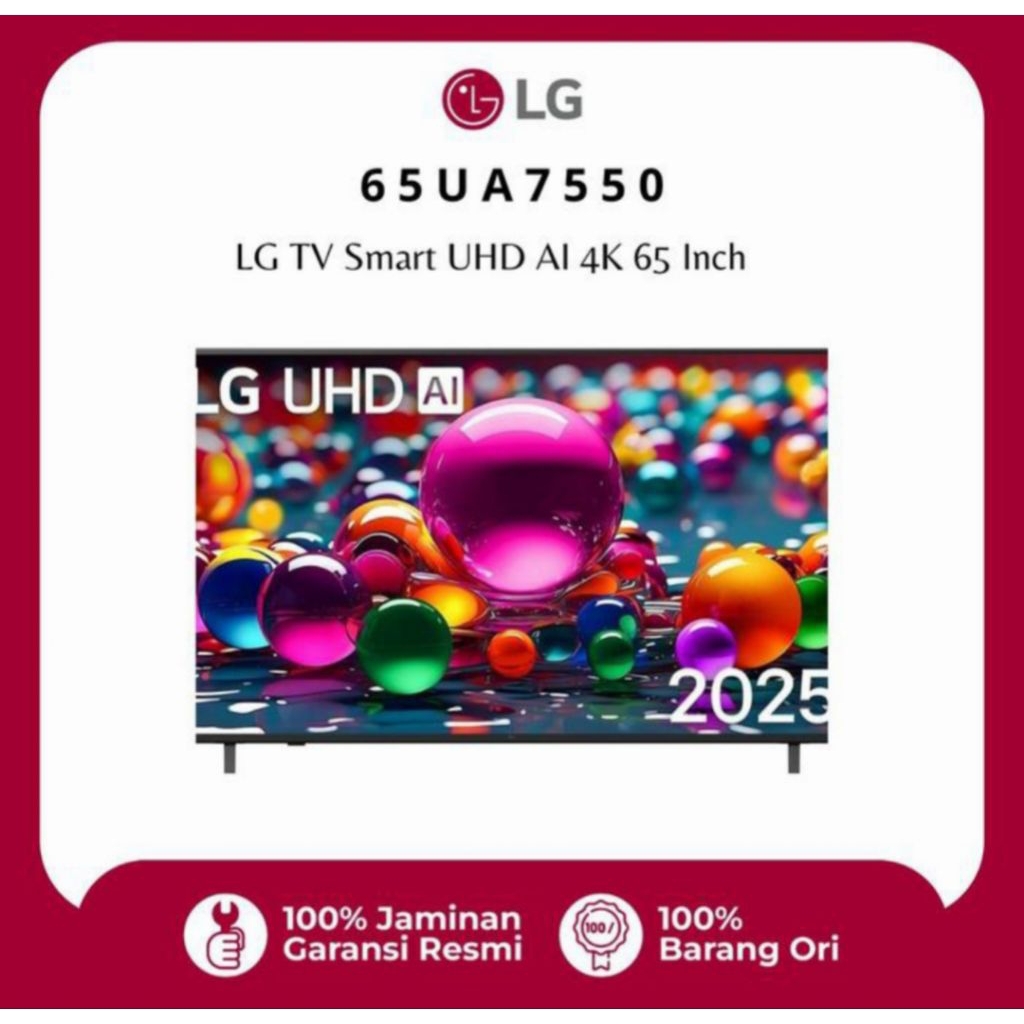 TV LED LG SMART TV 65INCH UHD 4K 65UA7550 TV LG SMART 65 INCH UA75 2025 TV LG 65 INCH SMART TV