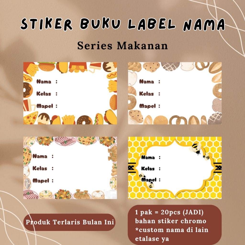 

TERBARU STIKER BUKU PELAJARAN LABEL NAMA MURAH KARAKTER MAKANAN