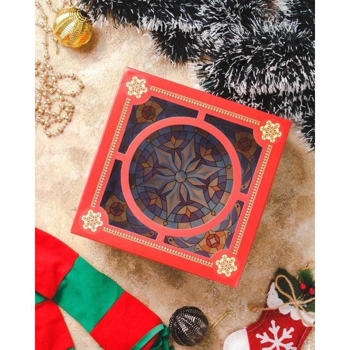 

Cake Dus Pudding Natal Kotak Kue Bolu Roti Brownies Christmas Hampers 22x22x10cm