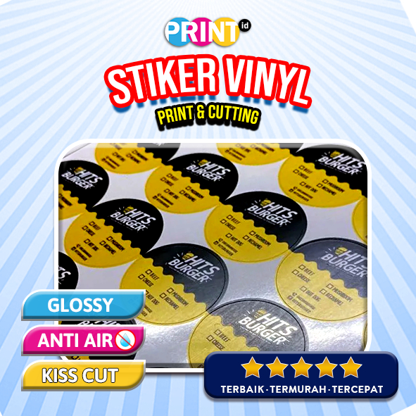 

Cetak Stiker Vinyl A3+ Tahan Air - Stiker Kemasan - Stiker Label Makanan