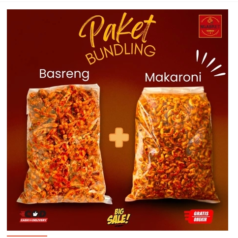 

PAKET BUNDLING BASRENG PEDAS DAUN JERUK 500GR + MAKARONI CIKRUH 500GR BUMBU MELIMPAH