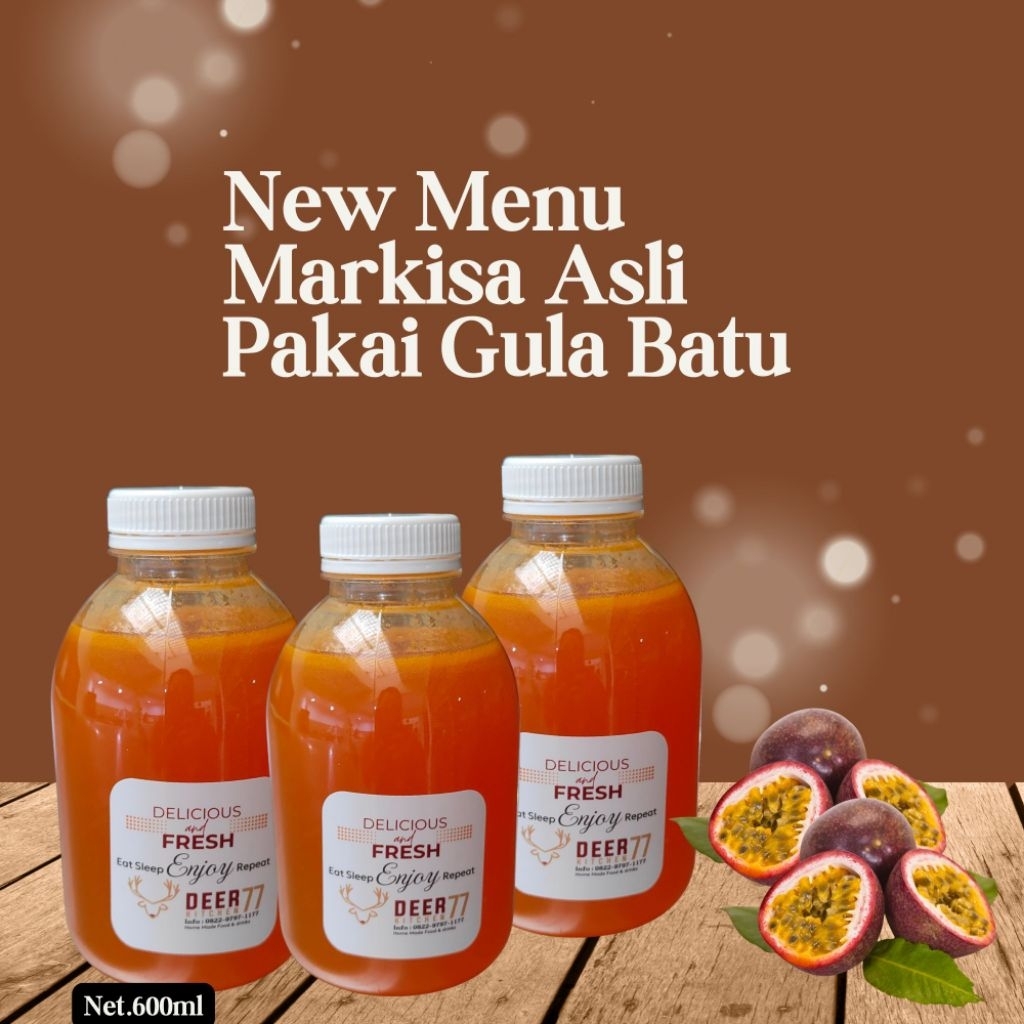 

Syrup Markisa Asli (Pakai Gula Batu) Net.600ml