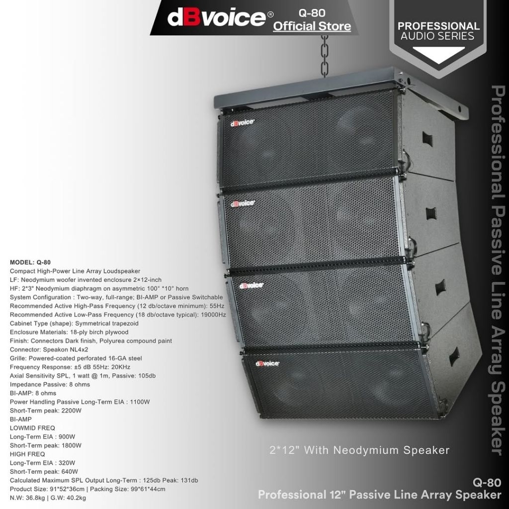 SPEAKER PASIF DBVOICE LINE ARRAY Q-80