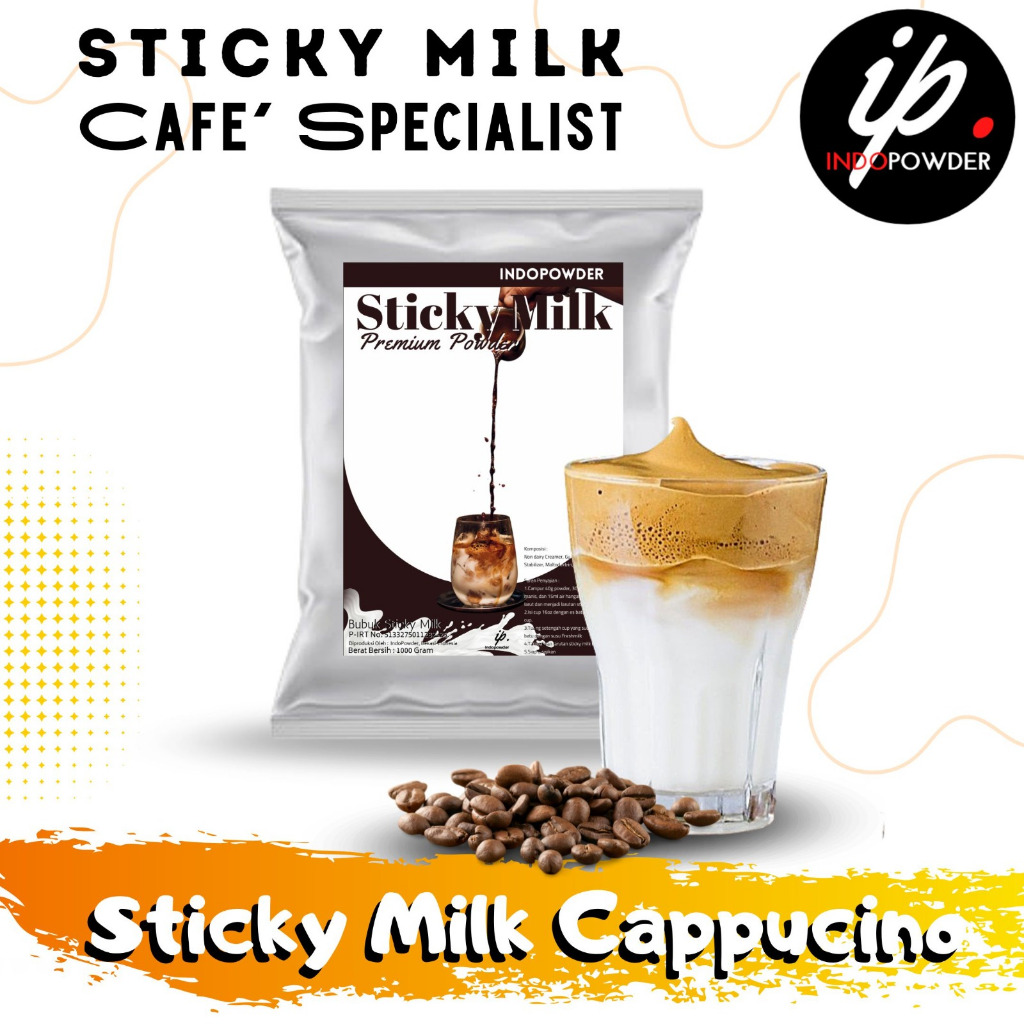 

Indopowder - Bubuk Minuman STICKY MILK CAPUCINO 1Kg untuk Cafe, Waralaba dan Usaha Minuman Kekinian