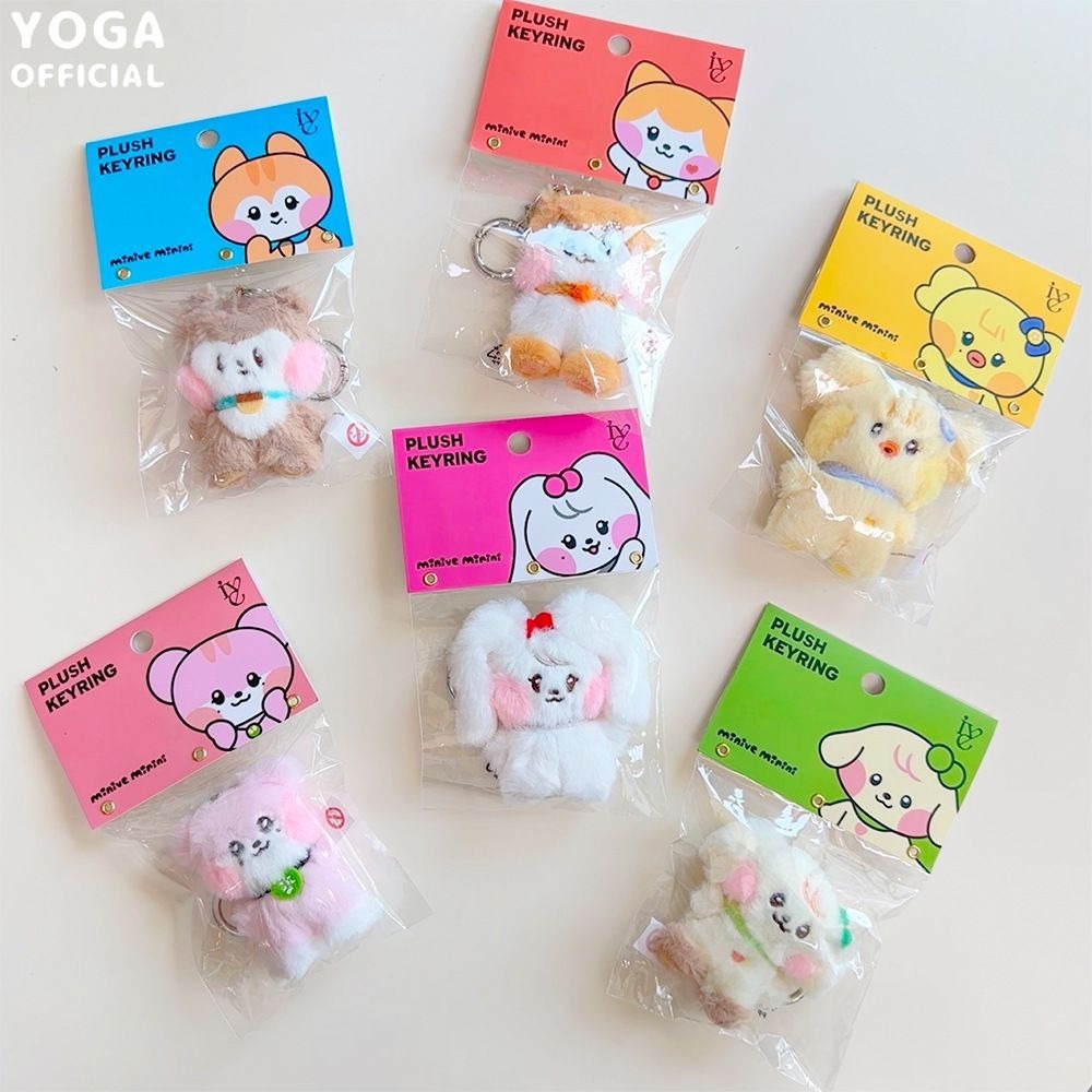 Kpop Idol DIVE Minini Plush Keyring Yujin Gaeul Wonyoung LIZ Rei Leeseo Minive Stuffed Doll Keychain