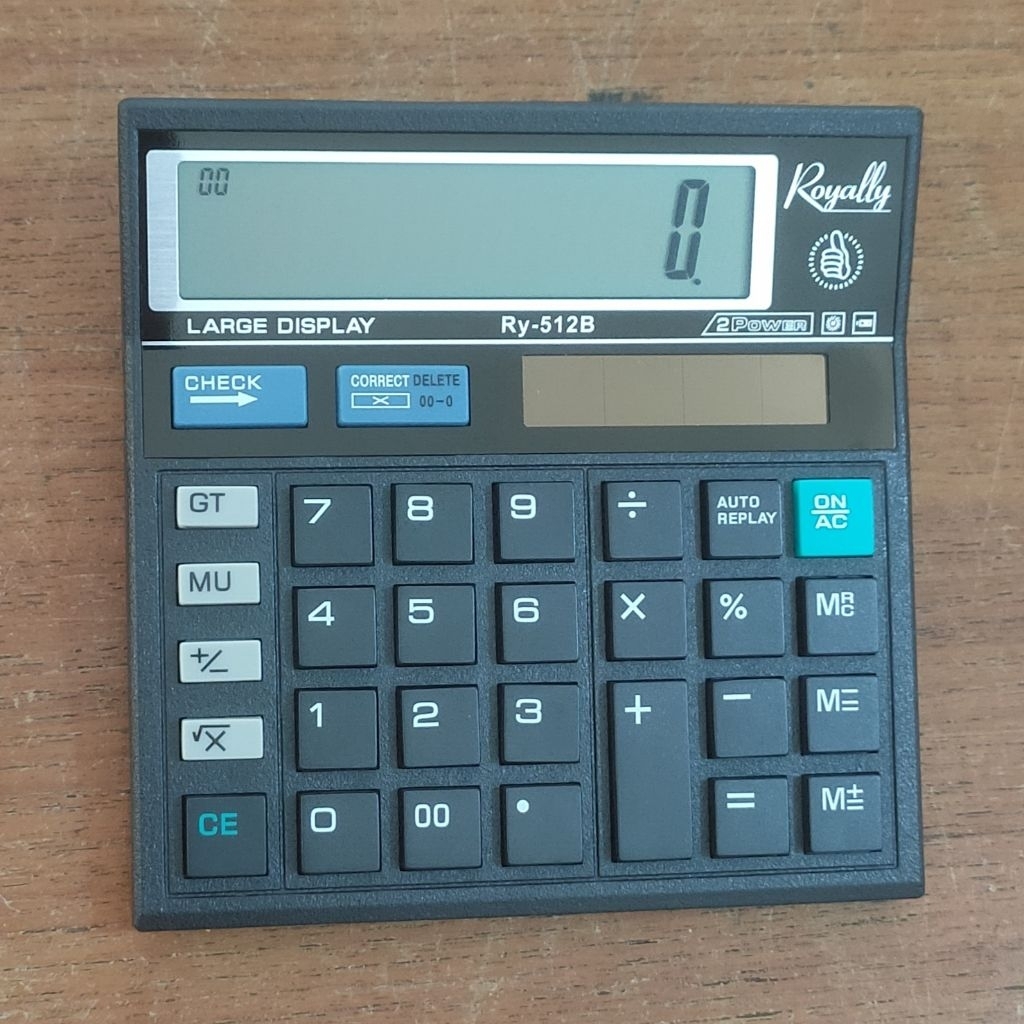

[LJ] Kalkulator Royally Ry-512B - 12 Digit & 2 Power Electronic Calculator Check & Correct Series