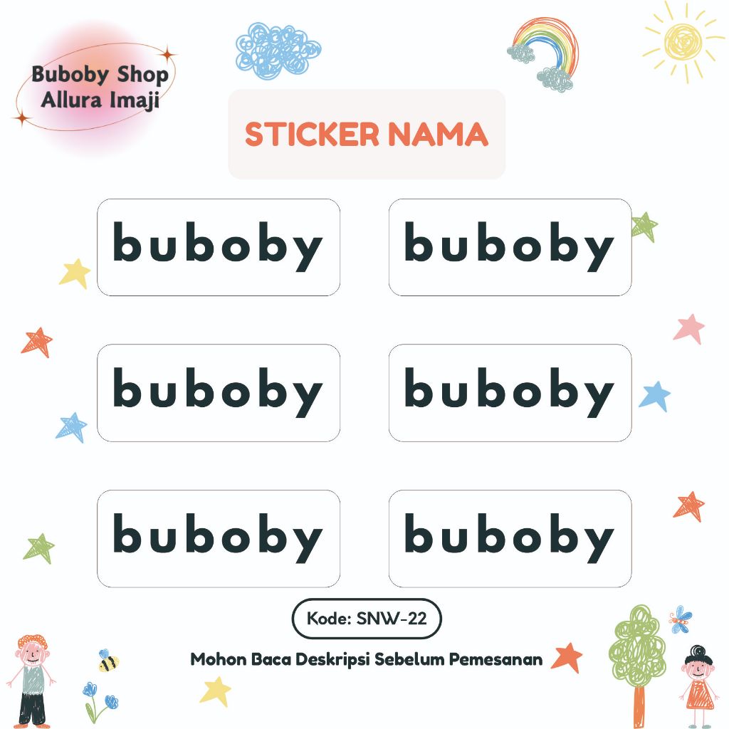 

Sticker Nama SNW-22