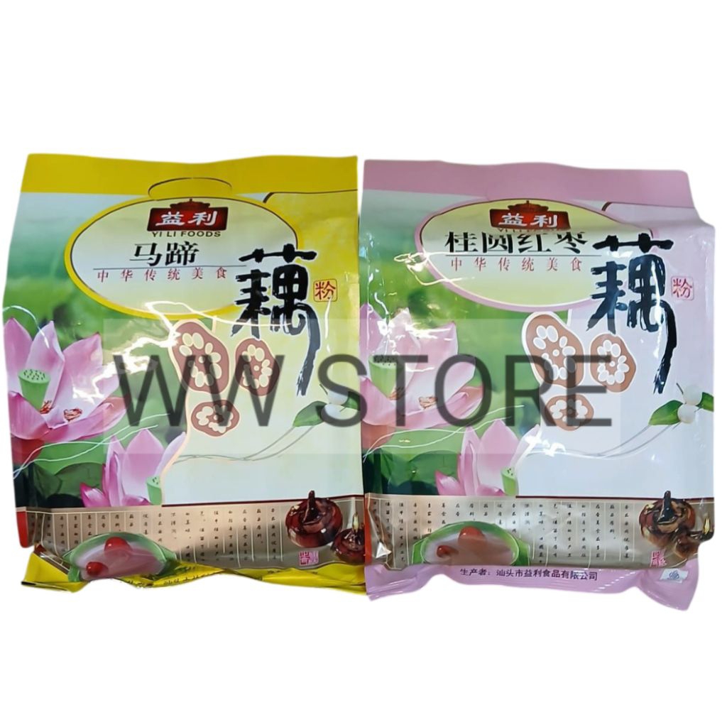 

Serbuk bubuk minuman akar teratai dengan buah kelengkeng dan kurma merah / mathai matai halal MUI YILI YI LI FOODS LOTUS ROOT POWDER with Longan & Red Jujube / Water Chestnut 560g ( 18sachet x 31.11g )