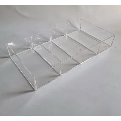 Kotak uang akrilik Laci uang Kasir / Money cash tray 4 Sekat / Cash Drawer Laci Kasir Laci Uang / Te