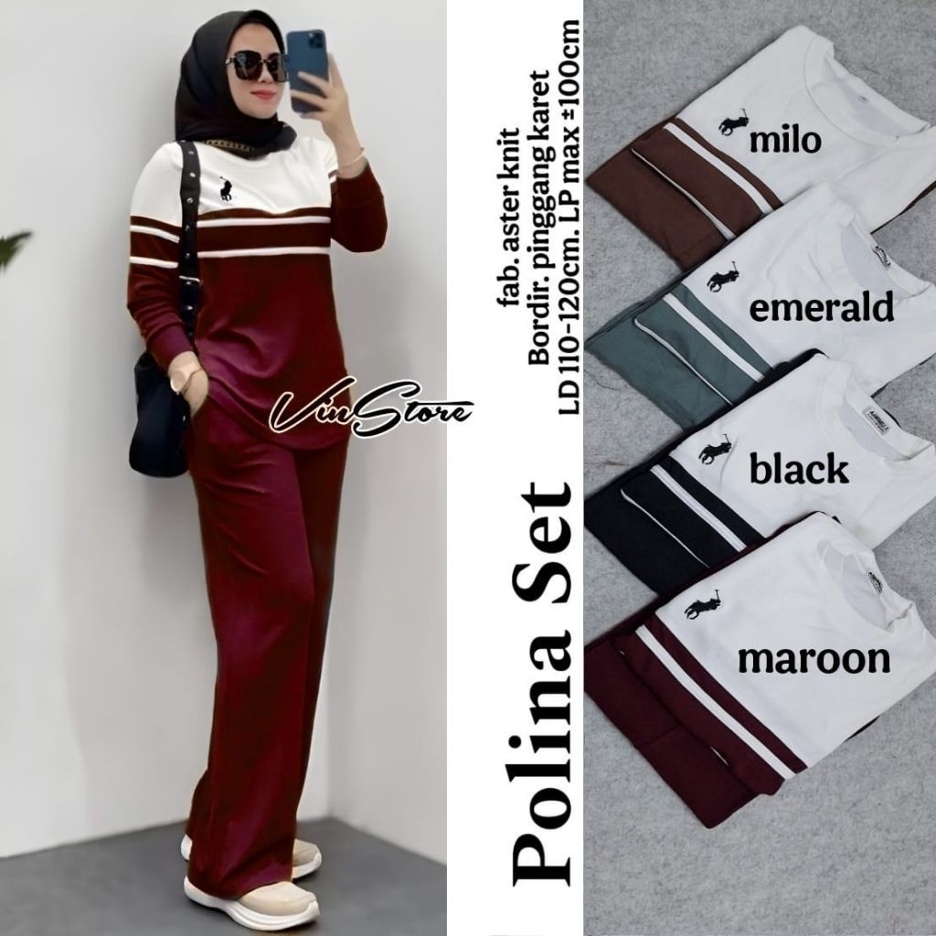 apol one set w&w tunik rajut tunik lengan balon setelan jumbo ld 130 xxl xxxl celana kulot rajut