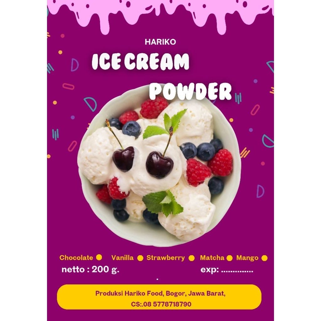 

Hariko ice cream powder 200 g