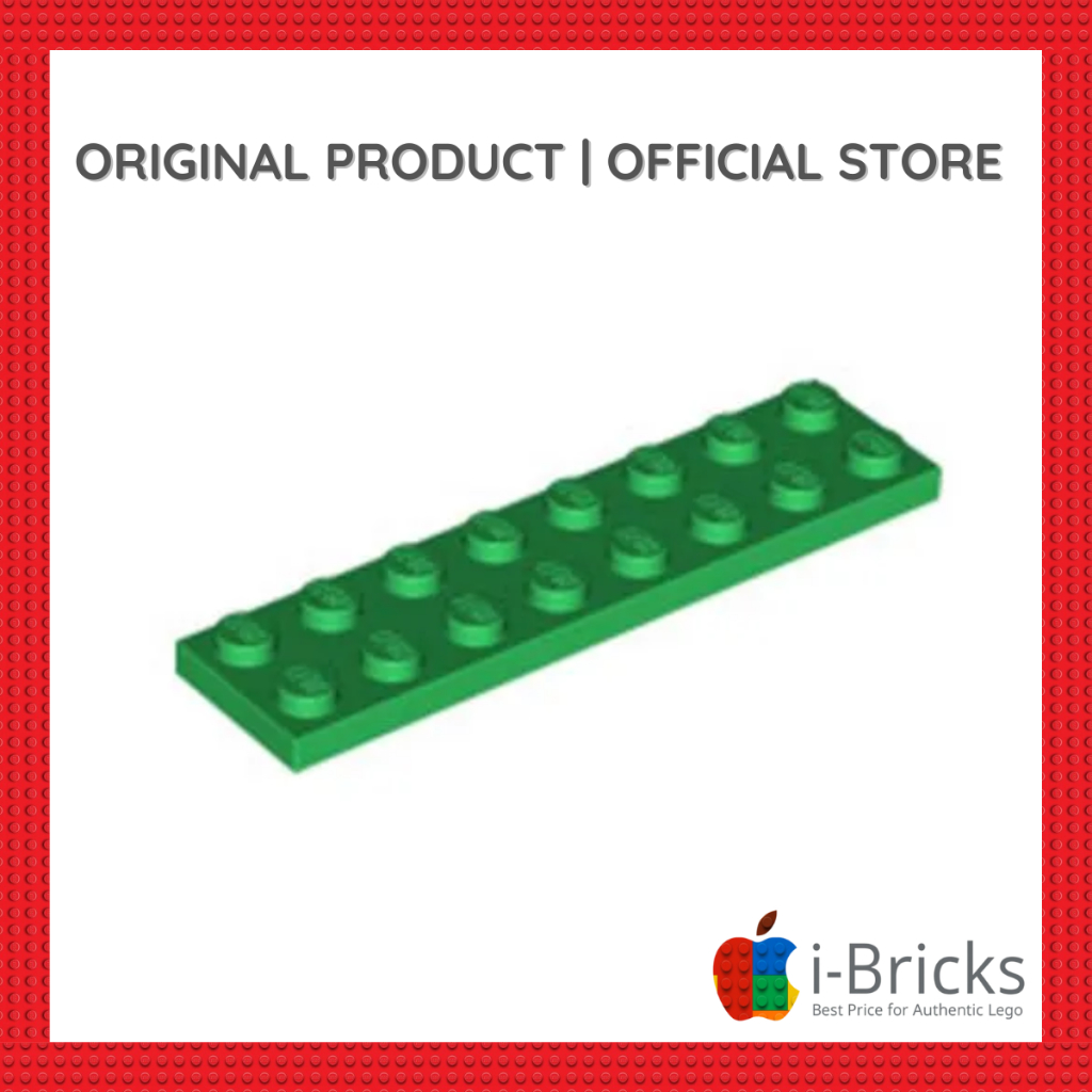 LEGO Parts Plate 2x8 Dark Green