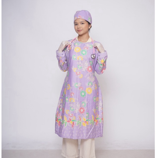 Gown Bedah Scrub Medis Operasi Batik