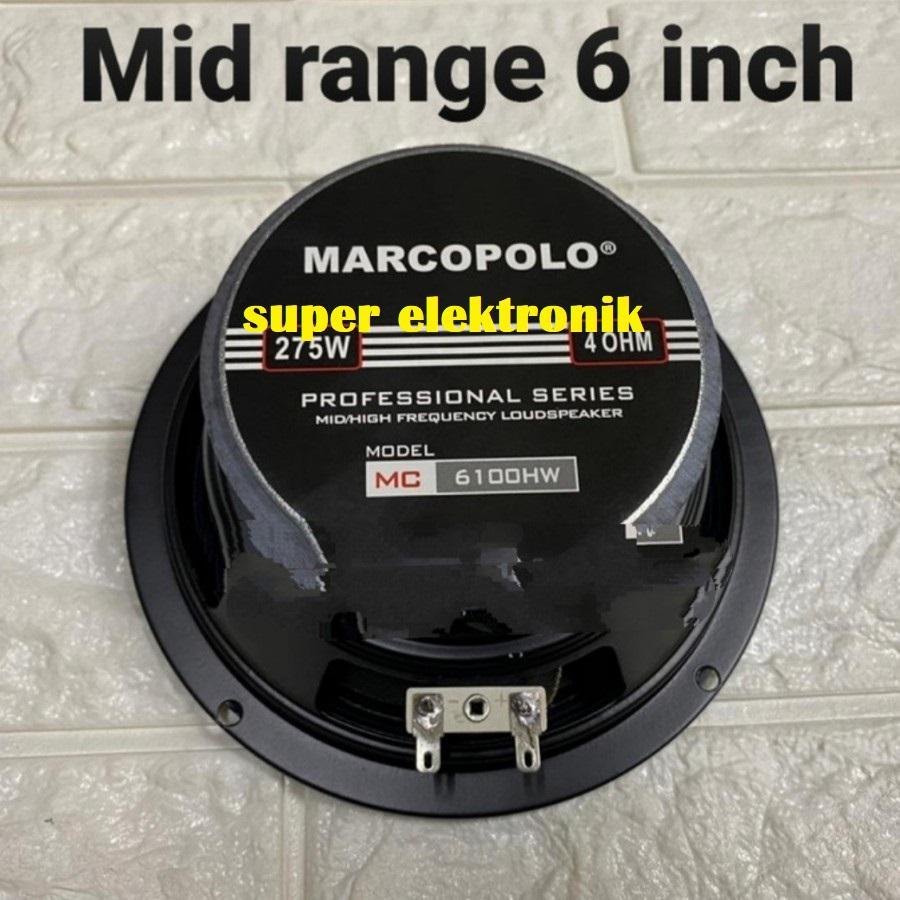 SPEAKER MIDRANGE 6 INCH MARCOPOLO 275 WATT 4 OHM LINE ARRAY