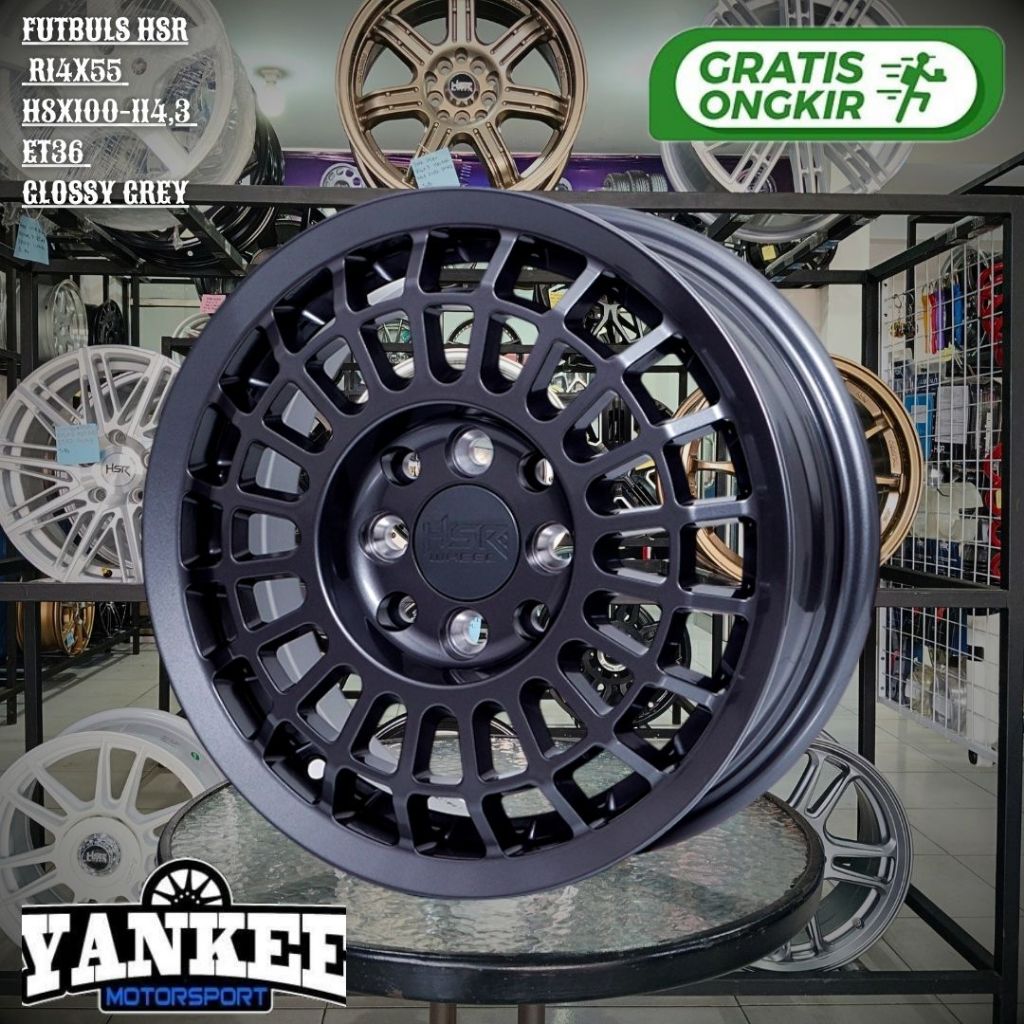 Velg racing Mobil AVANZA,XENIA,AGYA,ATOZ, RING 14 R14 Pelek Murah HSR FUTBULS