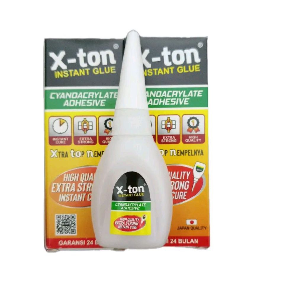 

[ 1 Box / 50 Pcs ] Lem Korea Tetes - Lem Cair X-TONE CYANOACRYLATE ADHESIVE HIGH QUALITY EXTRA STRONG INSTANT CURE