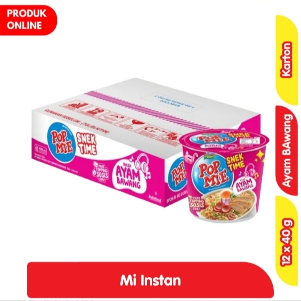 

Pop Mie Instan Cup Ayam Bawang 12 x 40 g