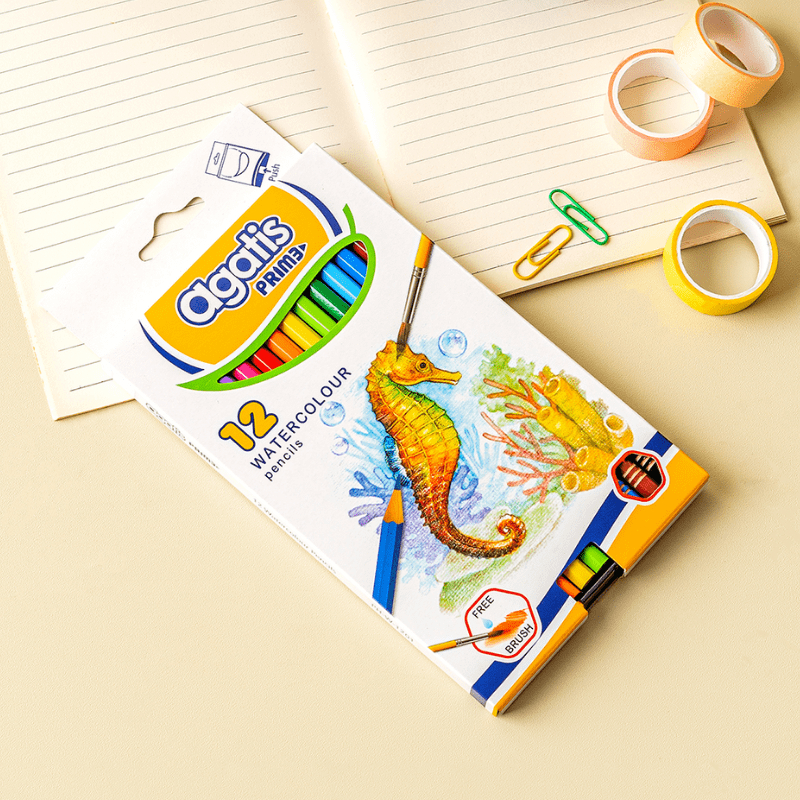 

PENSIL WARNA AQUAREL / PENSIL WARNA LUKIS + PENSIL + KUAS / AGATIS PRIME WATERCOLOR + PENCIL + BRUSH