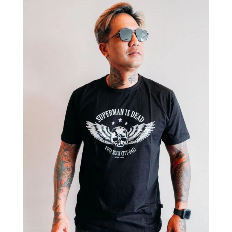 Kaos SID Kuta Rock City Bali T-Shirt Merch Band Superman Is Dead | Black
