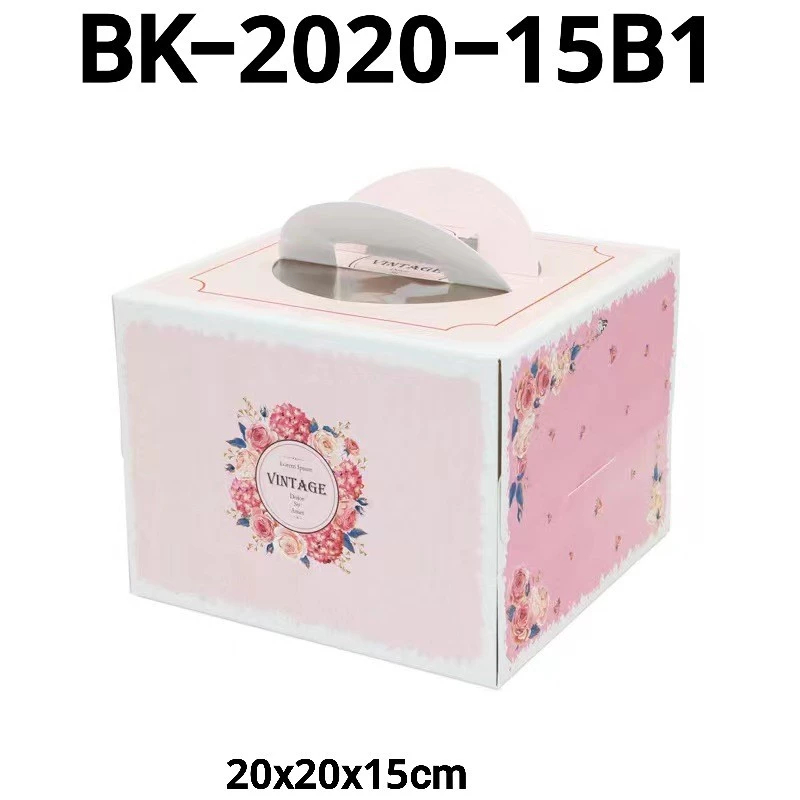 

Kotak Kue Tart Ulang Tahun Korean Style Warna Pink Floral Aestetik Packaging Cake Box