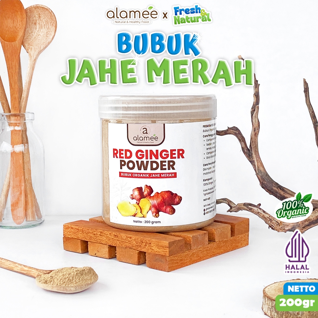 

ALAMEE Red Ginger Powder Premium Minuman Jahe Merah Bubuk Tanpa Campuran Sehat Serbuk Minuman 200gr fresh and natural