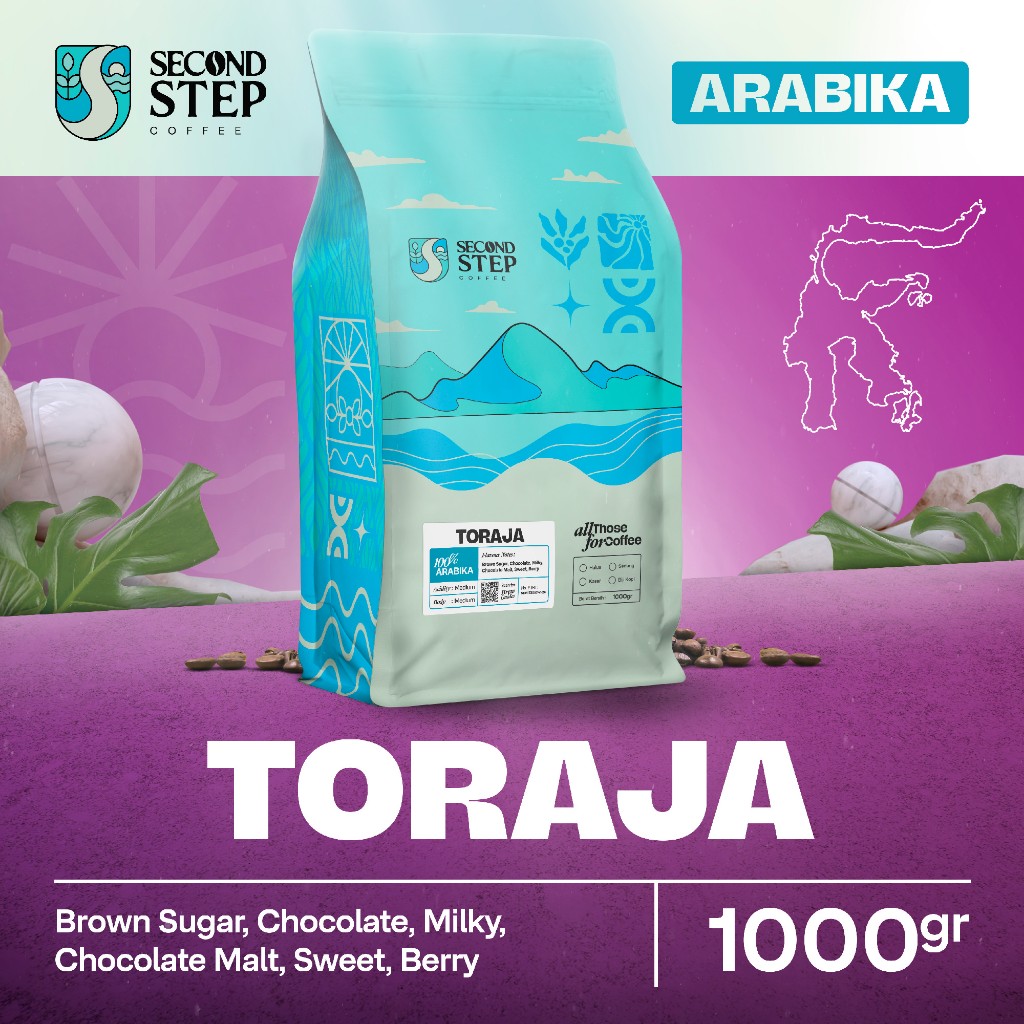 

Biji Kopi Bubuk Arabika Toraja 1Kg Arabica Coffee Roast Beans