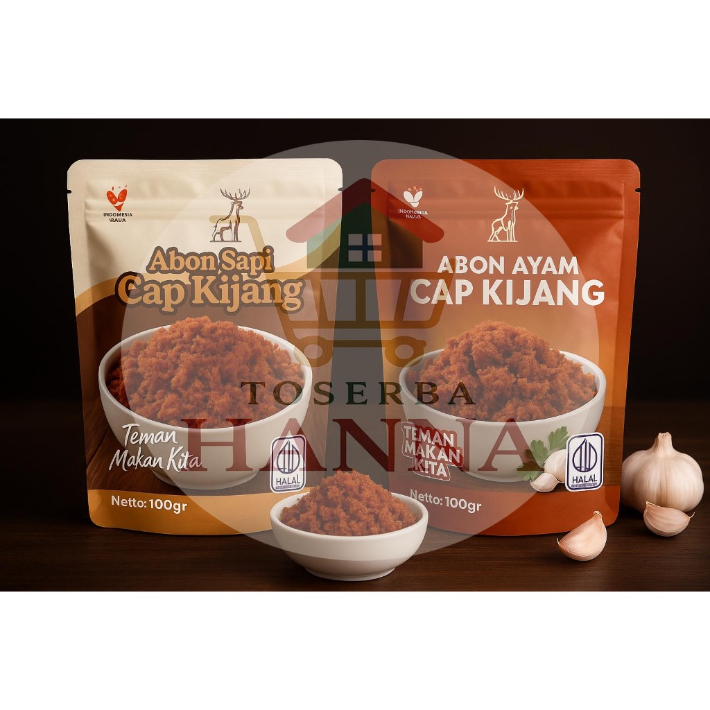 

Abon Sapi & Abon Ayam Cap Kijang 100gr – Gurih, Kering, Siap Santap