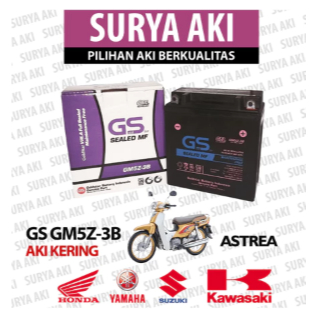 Aki Motor Yamaha Astrea Grand Astrea Prima GM5Z-3B Aki Kering MF