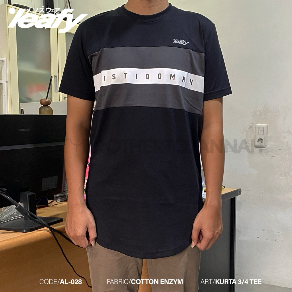 Leafy Kaos Kurta Lengan Pendek