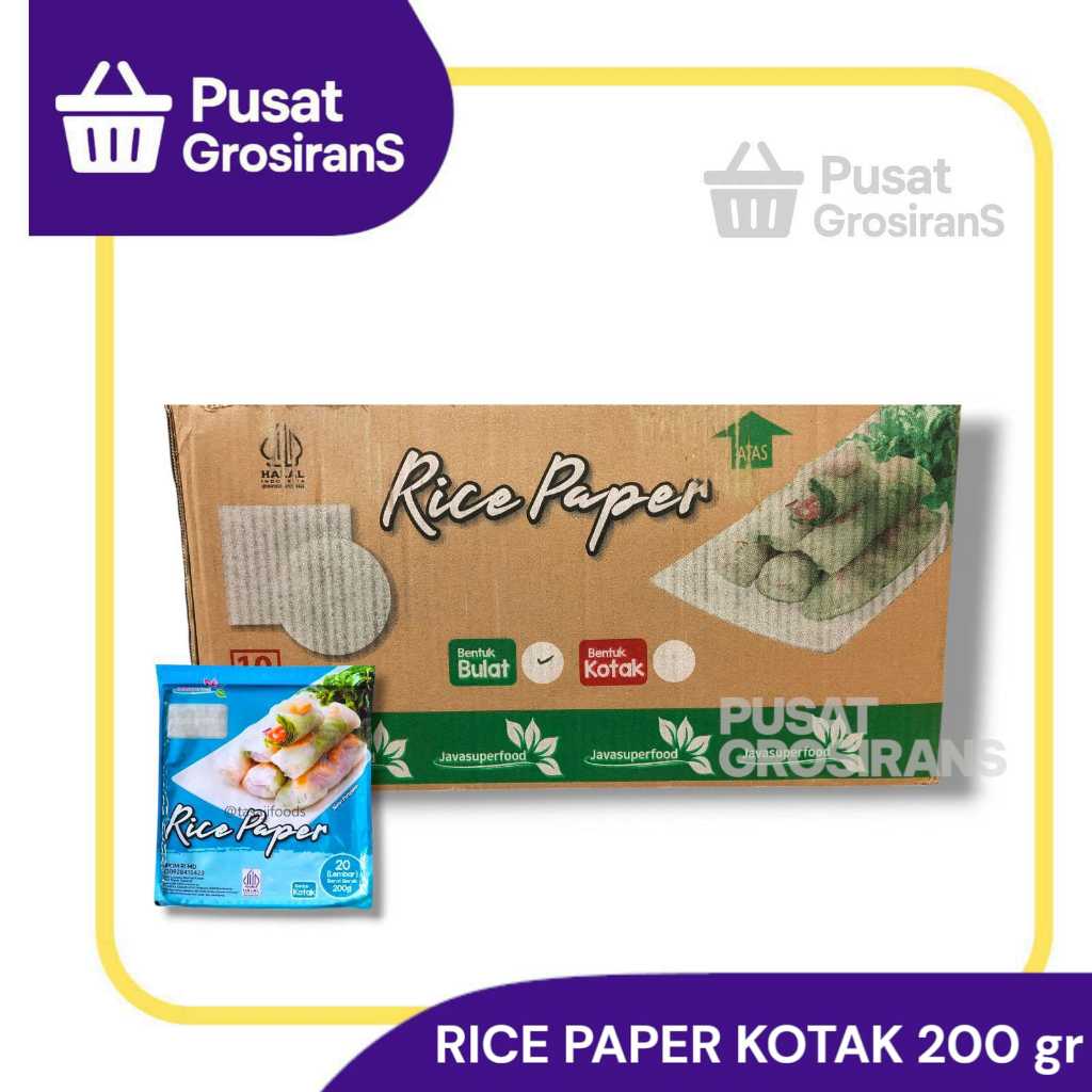 

Java Superfood Rice Paper Kotak dan Bulat 200gr 1 Karton isi 40pcs