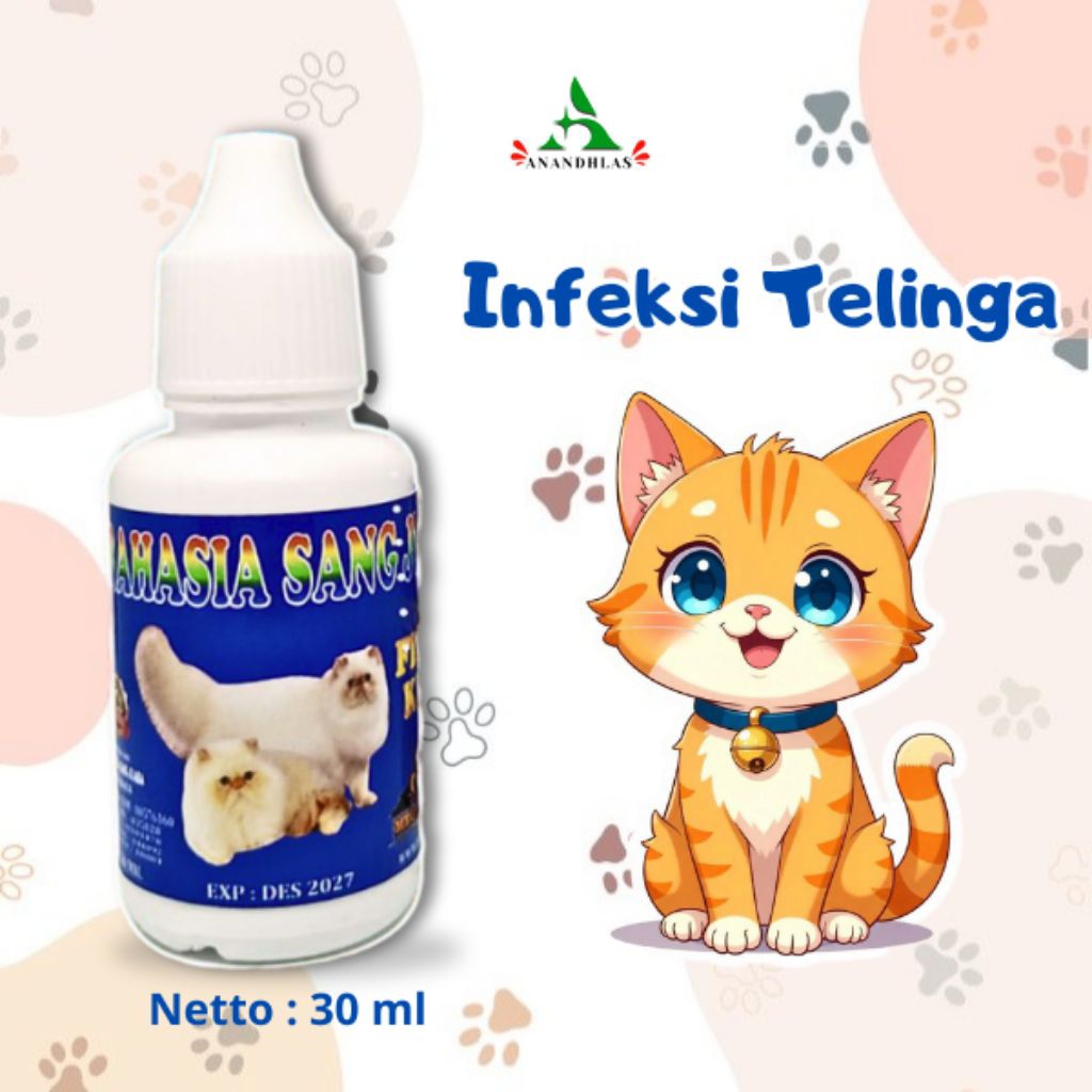 Obat Infeksi Telinga Obat Tetes Telinga Anabul Kucing Ampuh 30 ml