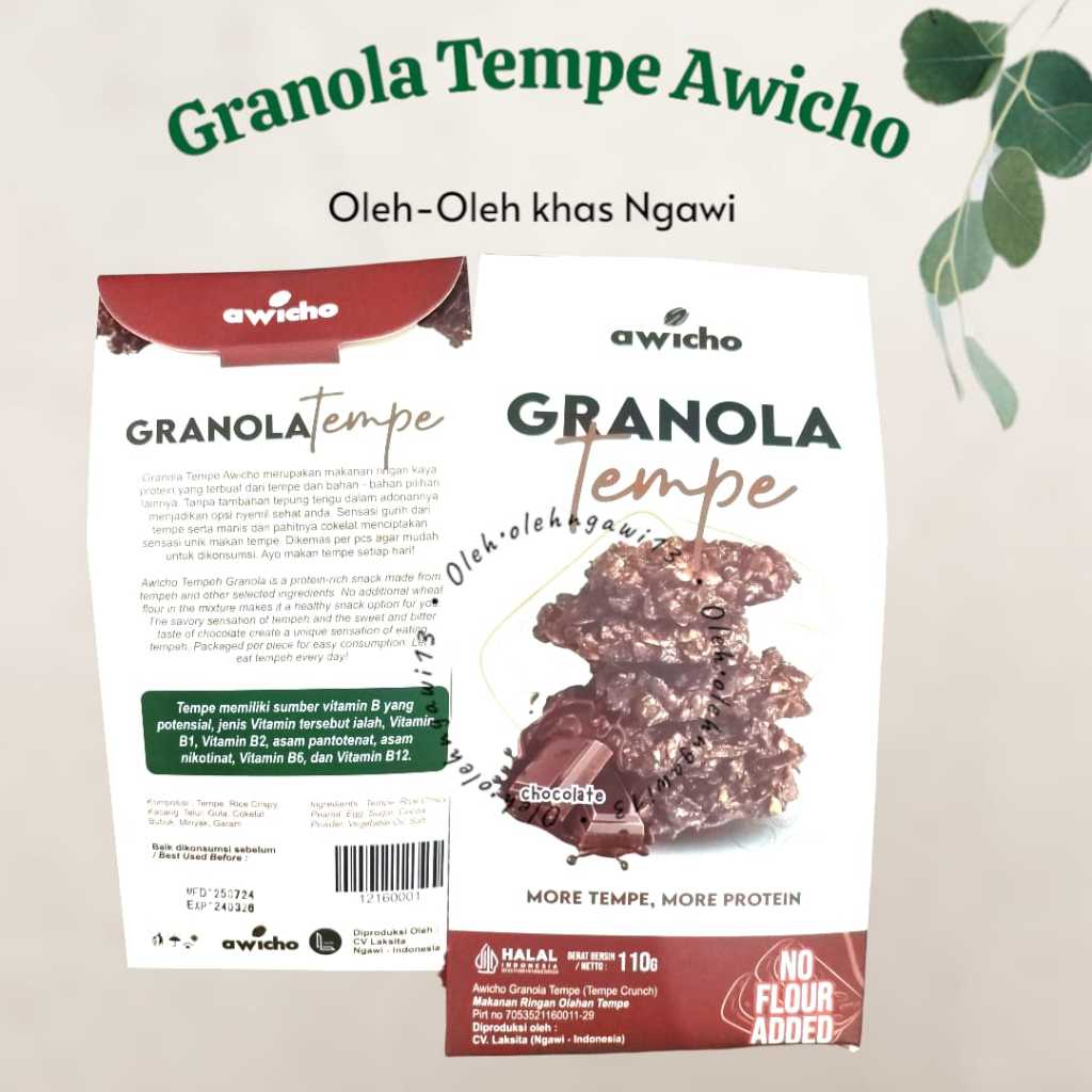 

GRANOLA TEMPE BY AWICHO, GRANOLA COKLAT